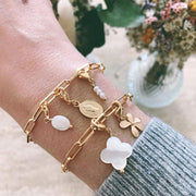 charm colombe nacre et plaqué or